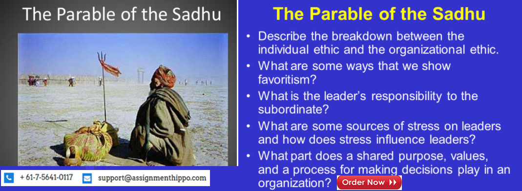 parable of sadhu case analysis