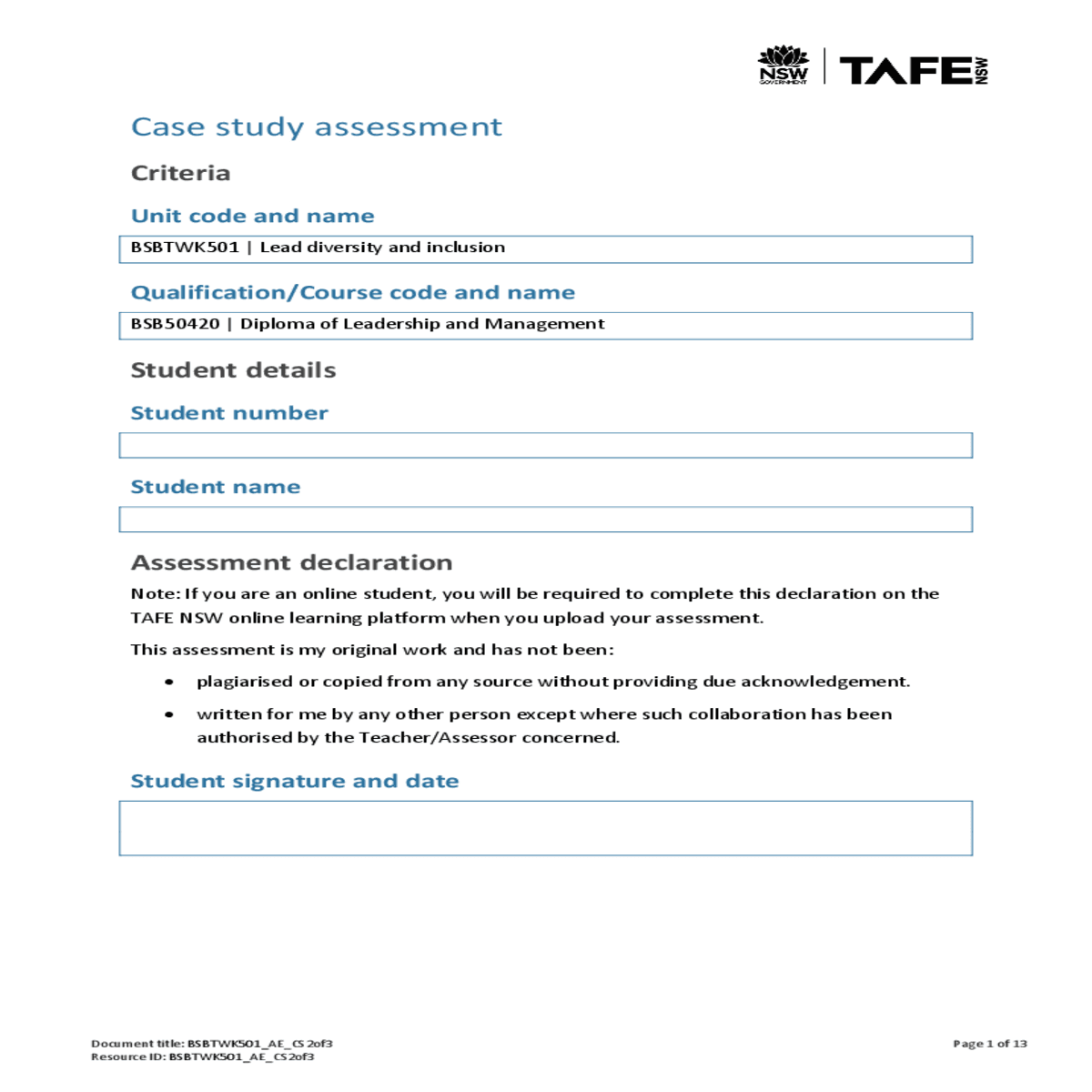 case study assessment fast stream