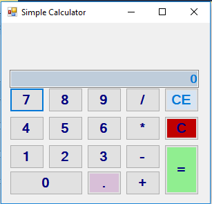 c console calculator