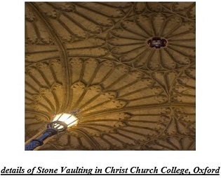 details of Stone Vaulting in Christ Church College, Oxford