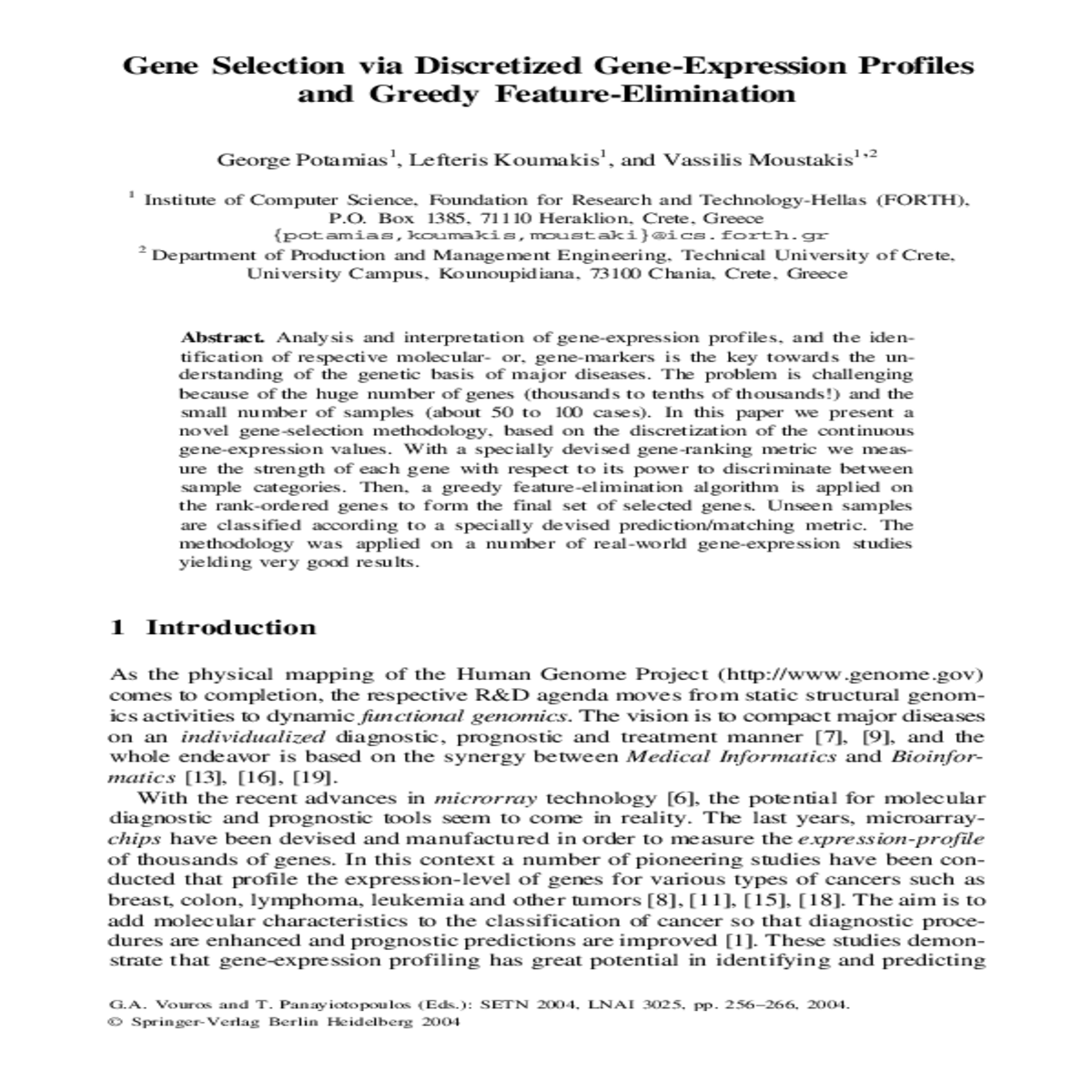 analysis and interpretation geneexpression profile